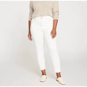 Universal Standard White Jeans Seine High Rise Skinny Jeans Sz 26 NWT Plus